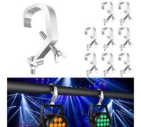 Czgor Lot de 8 crochets de serrage pour éclairage de scène - Charge maximale de 40,8 kg - En alliage d'aluminium - Convient pour un tuyau de 38 à 58 mm de diamètre utilisé pour l'éclairage de scène