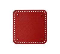 CZHJM 3 pièces 18 * 18 CM Bleu/Marron Bricolage Sac à Main Faisant Le kit Bases en Cuir carrées pour la Base inférieure du Sac au Crochet Base de Sac tissé à la Main Base de Panier au Crochet