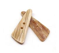 CZHJM 37/47/57MM 10/20 pièces Boutons à Dents en résine de Grain de Bois Boutons à Bascule en Corne pour Coupe-Vent Manteau Bouton de Couture Boutons en résine Oliva