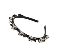 Czhotg Serre-tête papillon tendance noir avec clips - Double frange - Tissage torsadé - Accessoires de cheveux pour femmes et filles