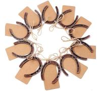 CZHOUDPIE Lot de 10 pendentifs en forme de fer à cheval, porte-clés antique, cadeaux, cadeaux de retour de mariage, ornements en fer à cheval, 60*70mm