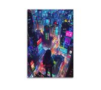 CZHXYZ Impression sur toile sans cadre pour canapé, chambre à coucher, salon - Sci Fi - Cyberpunk City Girl - 40 x 60 cm