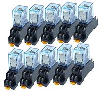 CZKE 10pcs MY2P HH52P MY2NJ 12V/24V AC/DC bobine Dpdt Micro mini relais avec prise (Size : AC 24V)