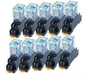CZKE 10pcs MY2P HH52P MY2NJ 12V/24V AC/DC bobine Dpdt Micro mini relais avec prise (Size : AC 24V)