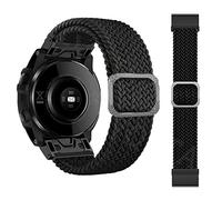 CZKE 22 26mm Bracelets de montre intelligente élastiques pour Garmin Fenix 7 7X 6 6X Pro 5X 5 3HR 945 S60 S62 Bracelet en nylon à dégagement rapide Correa (Couleur : Noir, Taille : 22mm Fenix 7 6)