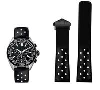 CZKE Bracelet de montre en silicone respirant de 22 mm pour TAG heuer F1 CAZ201 WAZ2113 CAZ1010 Series Watch Strap Soft Rubber boucle pliante, 22mm, Agate