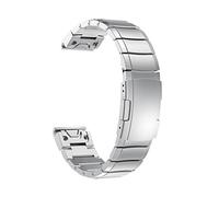 CZKE Bracelet de Montre pour Garmin Fenix 7 7X 7s 6 6X Pro 5 5xplus 3h Vue d'acier Inoxydable de libération Rapide EasyFit 26 20 22mm Bande-Bracelet (Color : Silver, Size : 22mm Fenix 5 6 Pro)