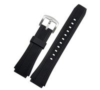 CZKE Pour Casio 5119 EF-552S bracelet de montre en silicone spécial sport étanche en silicone bouche convexe 20 mm bracelets de montre noirs (couleur : boucle noire-noire, taille : 20 mm)
