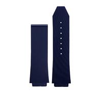 CZKE Pour HUBLOT BIG BANG bracelet de montre en silicone 26 mm x 19 mm 25 mm x 17 mm bracelet de montre étanche bracelet de montre en caoutchouc (couleur : bleu-sans boucle, taille : 26-19 mm)