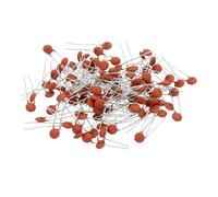 CZMDKEXM 10nf 50V Ceramic Disc Capacitor, 100 Pcs Ceramic Chip Capacitor Assortment Kit for Power Circuits Industrial Equipment,Brown Red