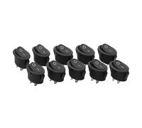 CZMDKEXM 10Pcs 2D2P-BLACK KCD1 Oval Rocker Switch 10A Power Switch 6A 250V 10A 125V on-Off