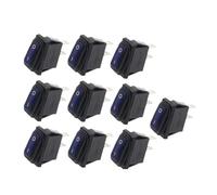 CZMDKEXM 10pcs 2D2P-BLUE_NO Light KCD3 34x17.5mm Rocker Switch on-Off 2Pin 2Position,15A 250VAC/20A 125VAC