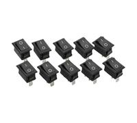 CZMDKEXM 10PCS 2D3P-BLACK 15 * 21mm SPST on/Off Boat Rocker Switch 6A 250V KCD1 KCD1-101