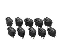 CZMDKEXM 10Pcs 3D3P-BLACK KCD1 Oval Rocker Switch 10A Power Switch 6A 250V 10A 125V on-Off-on