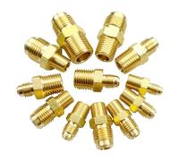 CZMDKEXM 1PC 1/8" BSPP Male x 1/4" SAE-Standard Flare Tube Brass Pipe Fitting