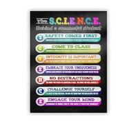 CZMDKEXM Academic Success Poster for Science Students Effective Learning Strategies Educational Wall-Art Middle School Classroom Decor 8 X 12 in