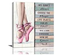 CZMDKEXM Inspirational Ballet Poster We Can Choose How Dance Wall-Art Girl Dancing Print Modern for Living Room Office Decor(Framed,16x24inch(40x60cm))