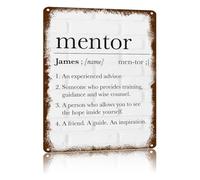 CZMDKEXM Retro Aluminum Personalized Sign Vintage Look Metal Plaque For Mentor Appreciation High Definition Print For Office Wall Workshop Decor 8 X 12 in