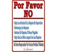 CZMDKEXM Spanish Laundromat Rules Sign Vintage Tin with Machine Use Instructions for Commercial Laundry 8 X 12 in