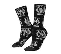 CZMYCBG Chaussettes Viking, Chaussettes Totem Valhalla Helm Of Awe Imprimées En 3D, Chaussettes De Course Vintage Confortables E Respirantes, Chaussettes Chaudes(Valhalla,1pair)