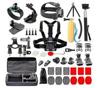 CZMYCBG Kit D'accessoires 60-en-1 pour Caméra d'action, avec Boîtier Étanche, pour Poitrine, pour Casque, Perche à Selfie, Support pour Guidon, pour GoPro Hero 12/11/10/9/8/7/Max, DJI Osmo
