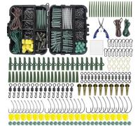 CZMYCBG Kit D'accessoires de Pêche de 308 Pièces, pour la Pêche à La Carpe en Réservoir à L'européenne. Boîte de Rangement pour Matériel de Pêche avec Hameçons et Accessoires Inclus.