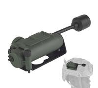 CZMYCBG Lampe de Casque Tactique 5 en 1 avec LED Infrarouge Rouge/Verte/Bleue/Blanche, Rails de Guidage Arc Inclus, pour Système Molle(Green)