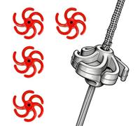CZMYCBG Lot de 4 Silencieux pour Corde d'arc, Stabilisateurs en Caoutchouc pour Arcs à Poulies, Amortisseurs de Vibrations et Absorbeurs de Chocs(Red)