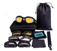 CZMYCBG Lunettes Tactiques C5 PC Pour Airsoft, Tir, Militaire, Randonnée, Chasse, Protection, Lunettes de Soleil pour Homme, 4 Verres