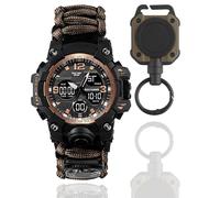 CZMYCBG Militaire pour Homme, analogique et numérique, Montre de Sport, étanche à LED avec chronomètre numérique de Luxe décontractée, Wristwatch(Gold)