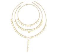 CZMZHFC Ensemble de collier en forme d'étoile céleste dorée pour femme, pendentif exquis en forme d'étoile céleste, collier élégant et tendance pour un usage quotidien