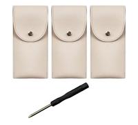 CZNBZIU 3 Stück Uhrentasche, Tragbare Biber-Uhren-Aufbewahrungstasche, Uhren-Reisetasche, Uhren-Aufbewahrungstasche Für Damen Und Herren (Schwarz)