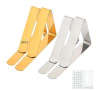 CZNBZIU Pinces À Nappe Ensemble De Acier Inoxydable Nappe Clips Anti-Glissant 8 Pièces