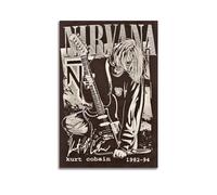 CZOURPVU NIRVANA Poster du groupe Kurt Cobain, poster de rock - Art décoratif esthétique sur toile pour chambre à coucher - 40 x 60 cm, style 3