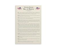 CZOURPVU Poster The U.S. Constitution The Bill of Rights - Histoire des États-Unis - Décoration pour salle de classe - 30 x 45 cm