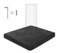 Czoynife 40 x 40 x 0,2 cm (l x L x H) en peluche douce comme base de poteau à griffer, il peut être plié en deux, anti-friction, durable, résistant au temps et facile à ranger (3 couleurs) (gris foncé