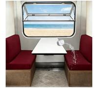 CZQGLYM Housse Coussin Assise Canapé Extensible,Housses De Siège pour Caravane,Imperméable - Antidérapante,pour Les Meubles Intérieurs Et Extérieurs (Wine Red,W50-60cm,L50-65cmcm)