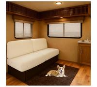 CZQGLYM Housses De Siège Universelles Anti-Dérapantes pour Camping-Car,pour Siège Auto,Banc,Banquette Et Canapé Salon,Housse De Protection Extensible Et Lavable (White,L95-135cm,W65-95cm)