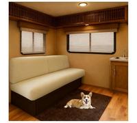 CZQGLYM Housses De Siège Universelles Anti-Dérapantes pour Camping-Car,pour Siège Auto,Banc,Banquette Et Canapé Salon,Housse De Protection Extensible Et Lavable (Beige,L65-95cm,W65-95cm)