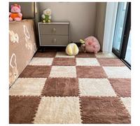 CZQGLYM Tapis Puzzle Antidérapant Peluche,30x30 cm, Carreaux De Moquette Moelleux Imbriqués, pour Chambre, Salle de Jeux, Maison,avec Bord Tapis de Jeu Puzzle (TYP-11,16Pcs(30× 30× 0.6cm))