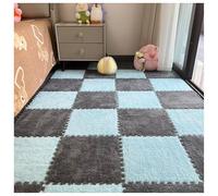 CZQGLYM Tapis Puzzle Antidérapant Peluche,30x30 cm, Carreaux De Moquette Moelleux Imbriqués, pour Chambre, Salle de Jeux, Maison,avec Bord Tapis de Jeu Puzzle (TYP-8,20Pcs(30× 30× 0.6cm))