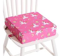 Czrrzl Rehausseur Chaise Enfant Lavable Portabilité Cartoon Rehausseur Chaise Bebe 2 Boucle de Sécurité Antidérapant Rehausseur de Chaise pour Enfant rehausseur chaise pour La Maison Partir
