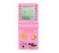 CZT Console de Jeu Cubique Grand écran 999 en 1 Bloc de Jeu Rétro Console Portable Jeux de Briques électroniques de Poche Jouets Cadeaux pour Enfants/étudiants/Petits Amis(Rose)