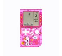 CZT Créative Transparente Petite Machine à Briques Console de Jeu rétro Console de Jeu Portable Puzzle intéressant Pratique pour Transporter des Cadeaux pour Enfants Console de Jeu de Poche(Pink)