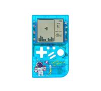 CZT Créative Transparente Petite Machine à Briques Console de Jeu rétro Console de Jeu Portable Puzzle intéressant Pratique pour Transporter des Cadeaux pour Enfants Console de Jeu de Poche(Blue)