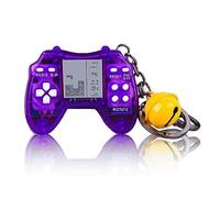 CZT Nouveau Mini Brick Sac à Dos Pendentif Porte - clés Accessoires 26 Jeux Classic Nostalgie décontracté Puzzle Enfants Cadeaux Cadeau Fille Palm Game Console Vintage (Purple)