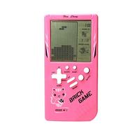 CZT Nouvelle Console de Jeu en Brique Grand écran 9999 en 1 réservoir/Course/tir/Whac-A-Mole/Jeu de Poche Puzzle de Loisirs Difficulté et Vitesse réglables 2*Pile AA (Non Incluse) (Rose)