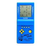 CZT Nouvelle Console de Jeu en Brique Grand écran Puzzle Nostalgique Classique Intégré 23 Jeux Vitesse/Difficulté Réglable Alimenté par 2 Piles AA (Non incluses) Meilleur Cadeau (Bleu)