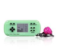 CZT Porte - clés Mini Brick Console Console Vintage Block Sac à Dos créatif Pendentif Bijoux pour 26 Jeux Loisirs Puzzle Enfants Cadeaux La Machine de Jeu Palm Consoles de Jeux Portables (Vert)