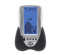 CZT Retro Brick Console de Jeu Rétro-éclairage Bleu Intégré 23 Jeux Tank Battle/Racing Écouteurs Enfichables Casse-tête Dispositif de Jeu Portable de Poche Jouet pour Enfants Cadeau de Noël (Noir)